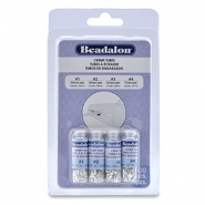 Beadalon knijpkraal tube pack (0.8mm, 1.3mm, 1.5mm, 1.8mm) Zilver