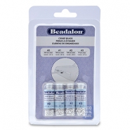 Beadalon knijpkraal pack (0.8mm, 1.3mm, 1.5mm, 1.8mm) Zilver