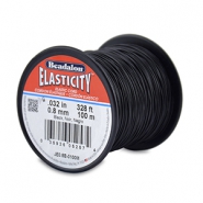 Beadalon elastiek rijgdraad 0.8mm 100 meter Black