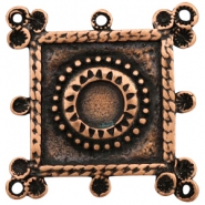 Bedels TQ metaal vierkant met setting voor Swarovski PP32 Koper (nikkelvrij)