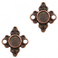 Bedels TQ metaal tussenstuk/setting ruitvorm Koper (nikkelvrij)