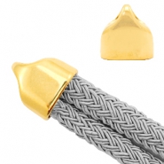 Eindkapjes DQ metaal (&Oslash;20x10mm) Goud (nikkelvrij)