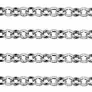 Roestvrij stalen (RVS) Stainless steel onderdelen jasseron 3mm Antiek zilver