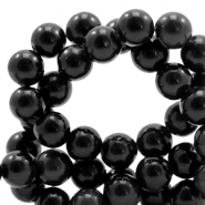 Half edelsteen kralen 8mm Dark anthracite-black