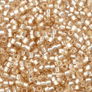 Miyuki kralen delica's 11/0 Duracoat silverlined dyed mica brown