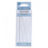 Beadalon flexibele rijgnaalden 12.7cm assorti Zilver