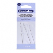 Beadalon flexibele rijgnaalden 6.4cm assorti Zilver