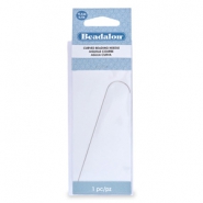 Beadalon rijgnaald curved 11.4cm Zilver