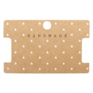 Sieraden kaartjes "Handmade" Brown