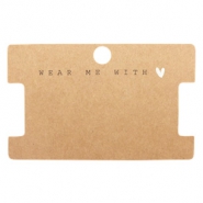 Sieraden kaartjes "Wear Me With ♥" Brown