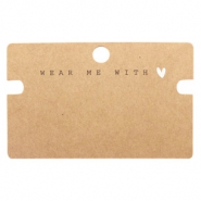 Sieraden kaartjes "Wear Me With ♥" Brown