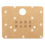 Sieraden kaartjes "Handmade" Brown