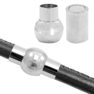 Roestvrij stalen (RVS) Stainless steel onderdelen magneetslot Ø6mm Antiek zilver