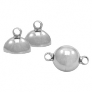 Roestvrij stalen (RVS) Stainless steel onderdelen magneetslot ball 6mm Antiek zilver