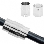 Roestvrij stalen (RVS) Stainless steel onderdelen magneetslot Ø8mm Antiek zilver
