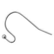 Roestvrij stalen (RVS) Stainless steel onderdelen oorbellen / oorhanger Antiek zilver