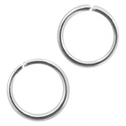 Roestvrij stalen (RVS) Stainless steel onderdelen buigringen 6mm Antiek zilver