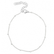 Trendy enkelbandjes (RVS) ball Silver