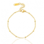 Roestvrij stalen (RVS) Stainless steel armbanden ball Goud