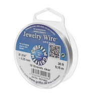 Griffin Jewelry wire 19 strands Ø0.35mm Clear metal colour