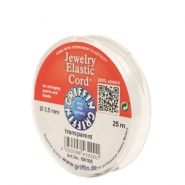 Griffin jewelry elastic cord stretch magic (200%) &Oslash;0.5mm Transparant