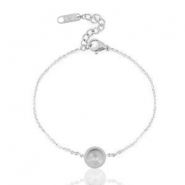 Polaris Steel armbandjes voor 7mm cabochon of Swarovski Elements 2088-SS34 Zilver