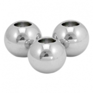 Roestvrij stalen (RVS) Stainless steel kralen 5mm Zilver