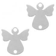 Roestvrij stalen (RVS) Stainless steel bedels tussenstuk engel Zilver