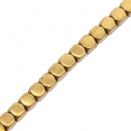 Hematite kralen cube Gold