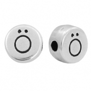 DQ metalen letterkraal Ö Antiek zilver (nikkelvrij)