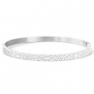 Roestvrij stalen (RVS) Stainless steel armbanden snake Zilver