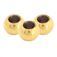 Roestvrij stalen (RVS) stainless steel kralen 6mm Goud