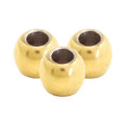Roestvrij stalen (RVS) stainless steel kralen 3mm Goud