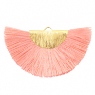 Kwastjes hanger Gold-Burnt coral pink