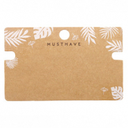 Sieraden kaartjes 'musthave' Leaves Brown