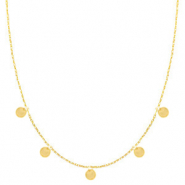 Roestvrij stalen (RVS) Stainless steel kettingen coins Goud