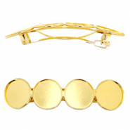 Settings haarspeld metaal voor 4 cabochons 20mm Goud