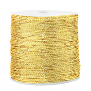 Macram&eacute; draad metallic 0.5mm Cornsilk gold