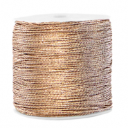 Macram&eacute; draad metallic 0.5mm Ivory cream taupe