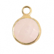 Natuursteen hangers 10mm Icy pink-gold