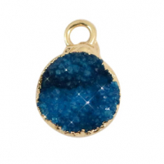 Natuursteen hangers 10mm Galaxy blue-gold