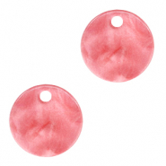 Resin hangers rond 12mm Fruit dove pink