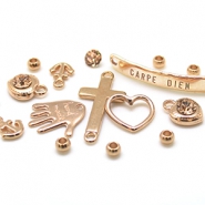 Metalen kralen en bedels DQ Metalen kralen DQ rosé goud