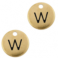 Bedels DQ metaal initial W Antiek brons (nikkelvrij)