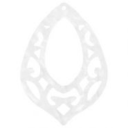 Resin hangers barok druppel Bright white