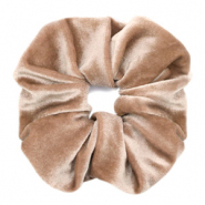Scrunchies haarelastiek velvet Light brown