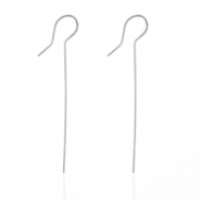 Roestvrij stalen (RVS) Stainless steel oorbellen Zilver