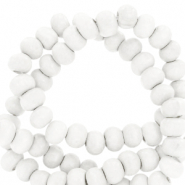 Houten Kralen Rond 6mm White