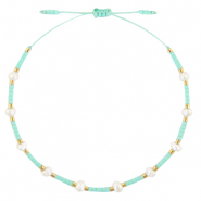 Trendy armbanden pearl Miyuki Turquoise green