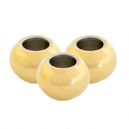 Roestvrij stalen (RVS) Stainless steel kralen 5mm Goud
